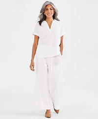 Style Co Womens Camp Shirt Gauze Pants Created For Macys