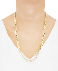 Lightweight Mariner Link Chain 24" Necklace in 10k Gold