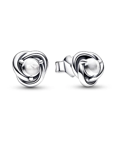 Pandora April Birthstone Eternity Circle Stud Earrings