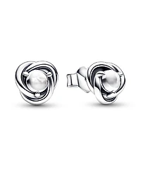 Pandora April Birthstone Eternity Circle Stud Earrings