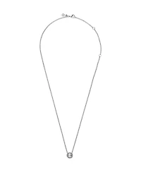 Pandora Timeless Sterling Silver Round Sparkle Cubic Zirconia Halo Necklace