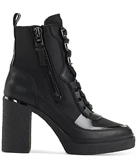 Dkny Women's Toia Lace-Up Zip Block Heel Booties
