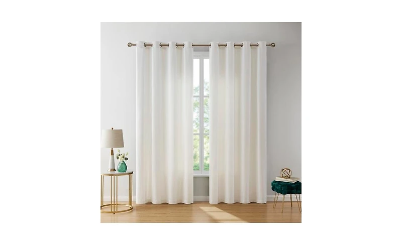 Hlc.me Sawyer Premium Luxurious Lush Velvet Soft Light Filtering Grommet Window Curtains