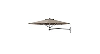 8ft Wall-Mounted Telescopic Folding Tilt Aluminum Sun Shade Umbrella