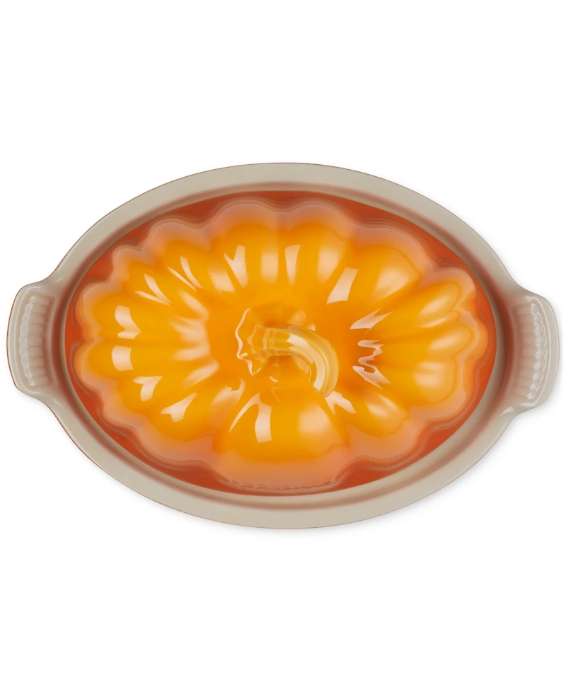 Le Creuset Glazed Stoneware Figural Pumpkin Butter Dish