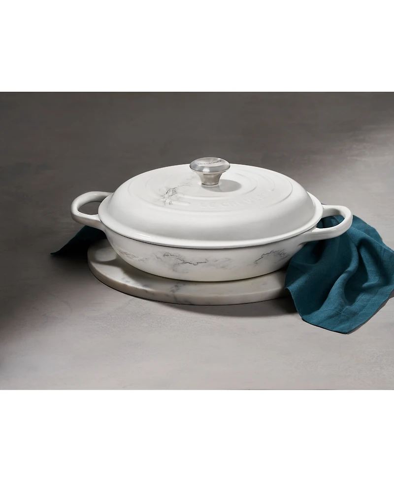 Le Creuset Marble-Motif 3.5-Qt. Enameled Cast Iron Braiser