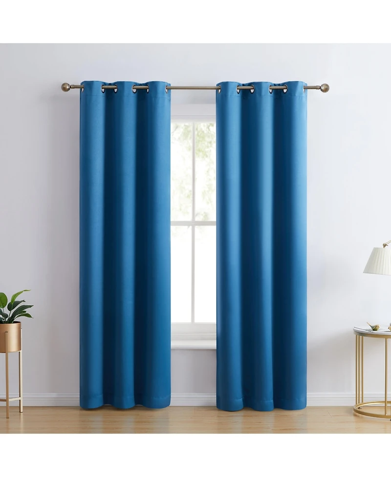 Hlc.me Laurance Full Shaded Blackout Curtains - Thermal Insulation Light Blocking Home Theater Grommet Window Drapery Basement Curtains