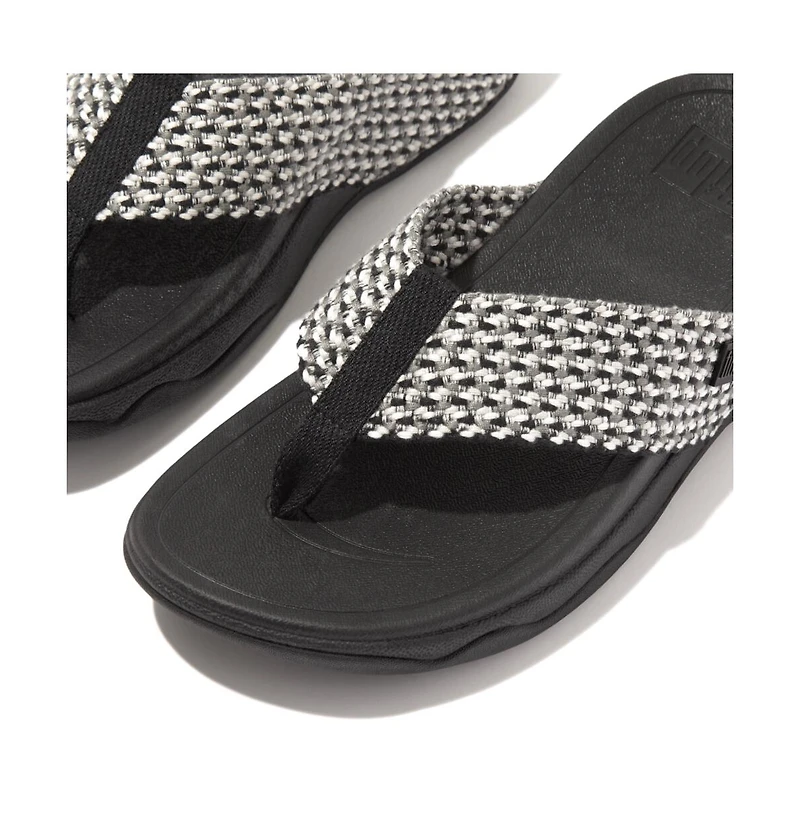 FitFlop Women's Surfa Multi-Tone Webbing Toe-Post Sandals