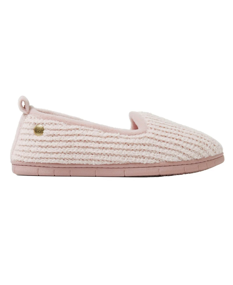 Dearfoams Women's Rachel Marled Chenille Closed Back Slippers