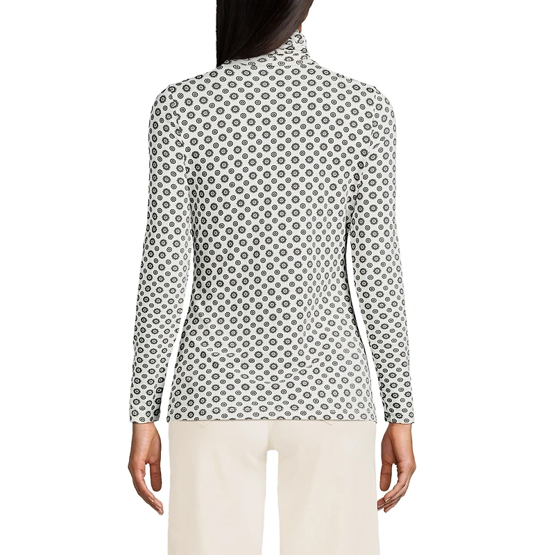 Lands' End Lightweight Jersey Long Sleeve Turtleneck