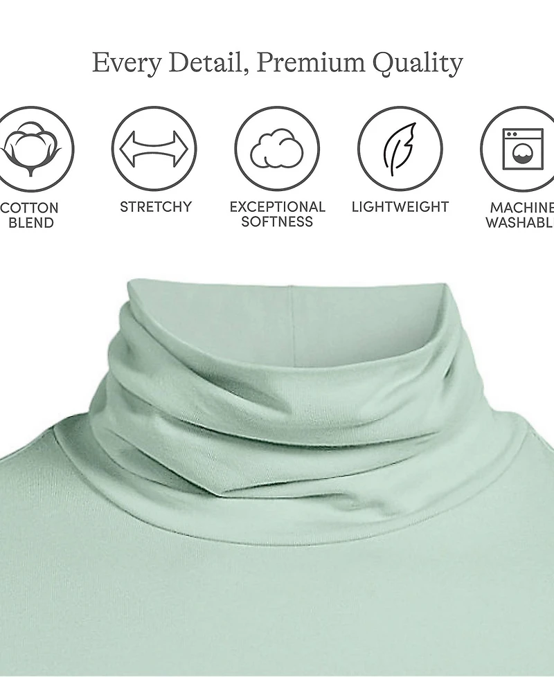 Lands' End Lightweight Jersey Long Sleeve Turtleneck
