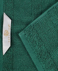 Superior Roma Ribbed Turkish Cotton Quick-Dry Solid Assorted Highly Absorbent Towel Piece Set