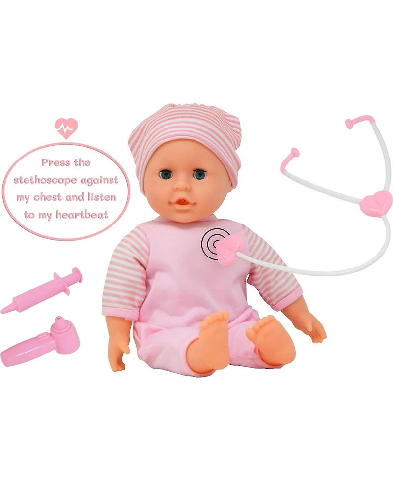 The New York Doll Collection 14 Inch Talking Baby Doll Doctor Playset