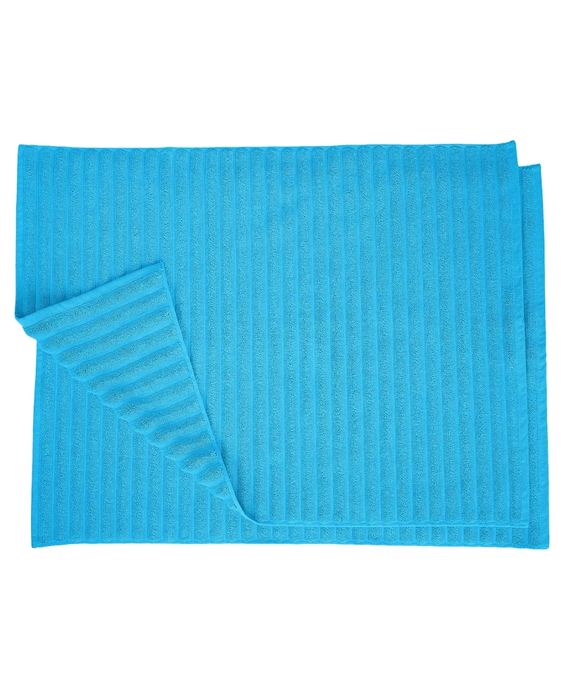 Superior Cotton Textured Stripes 2-Pc. Bath Rug Set