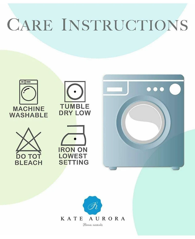 Kate Aurora 2 Pack Basic Home Rod Pocket Sheer Voile Window Curtains