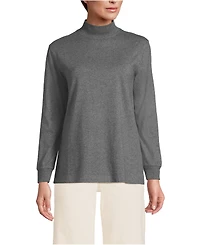 Lands' End Women's Long Sleeve Super T Mock Tee