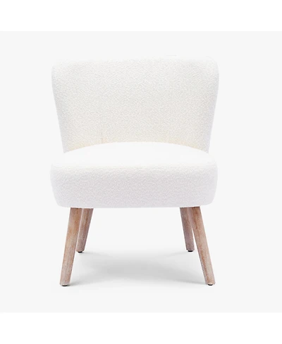 25.5" Wide Upholstered Boucle Accent Chair