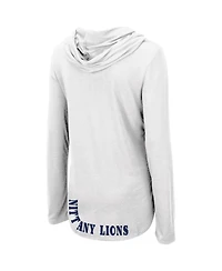 Women's Colosseum White Penn State Nittany Lions My Lover Lightweight Hooded Long Sleeve T-shirt