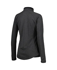 Women's Champion Heathered Black Oklahoma Sooners Core Raglan Quarter-Zip Jacket