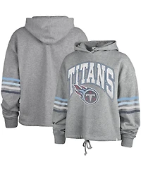 Women's '47 Brand Heather Gray Distressed Tennessee Titans Upland Bennett Pullover Hoodie