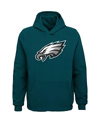 Big Boys Green Philadelphia Eagles Team Logo Pullover Hoodie