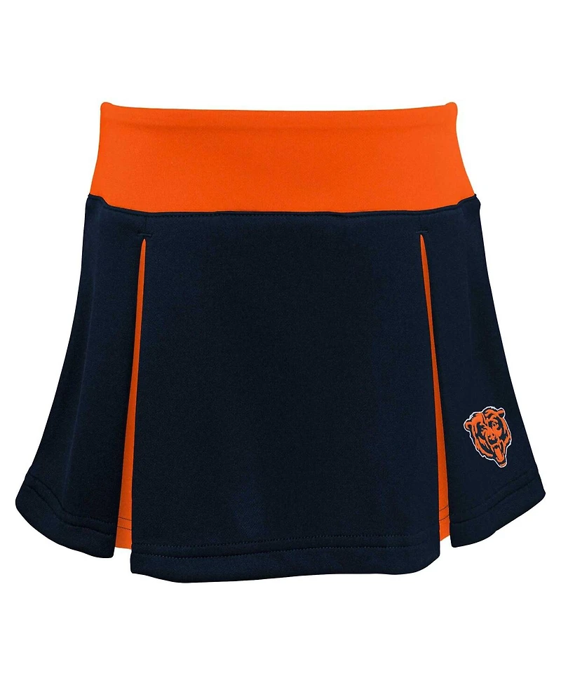 Big Girls Navy Chicago Bears Spirit Two-Piece Cheerleader Set