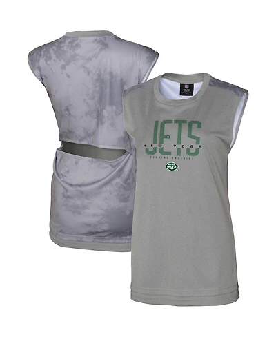Women's Gray New York Jets No Sweat Tank Top