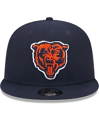 Youth Boys and Girls New Era Navy Chicago Bears Alternate Logo Main Trucker 9FIFTY Snapback Hat