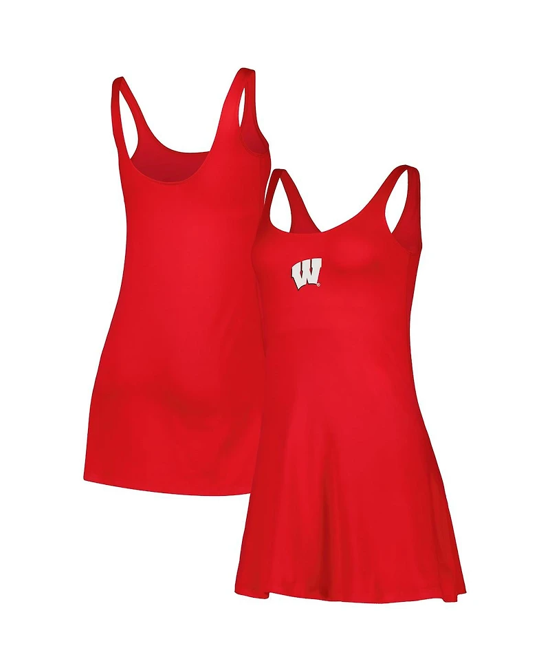 Women's ZooZatz Red Wisconsin Badgers Logo Scoop Neck Dress