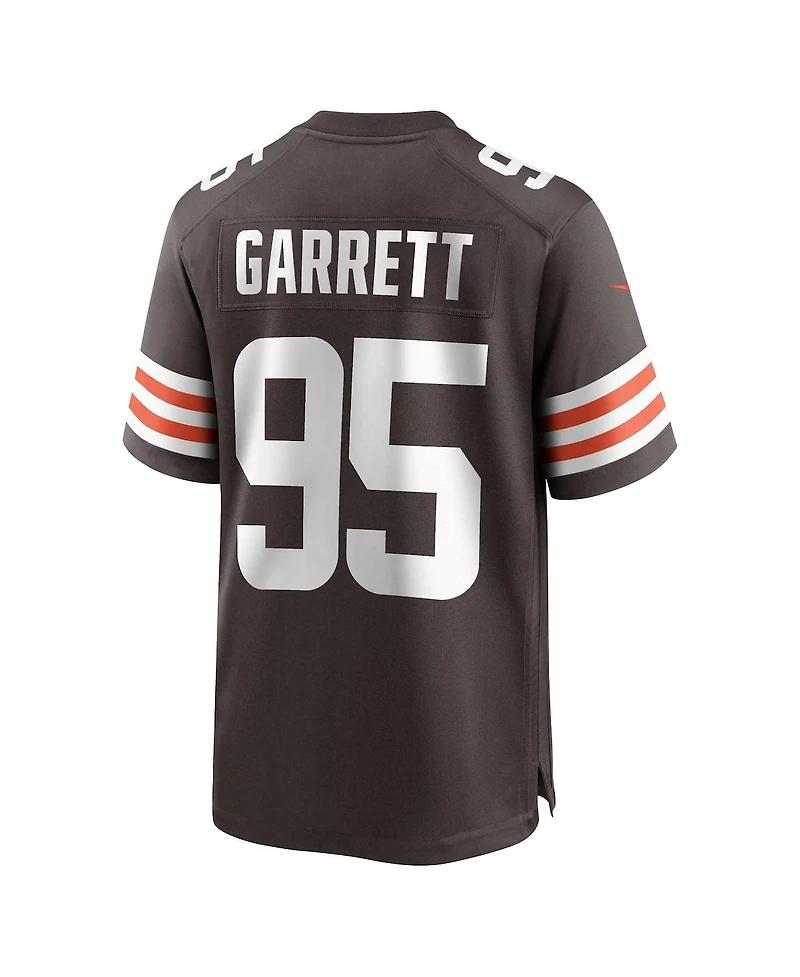 Men's Nike Myles Garrett Brown Cleveland Browns Game Jersey