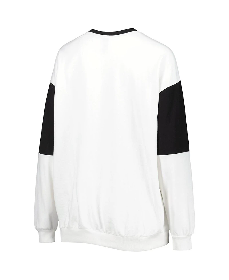 Women's Gameday Couture White Iowa Hawkeyes It's A Vibe Dolman Pullover Sweatshirt