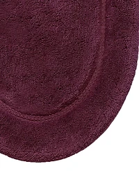 Superior Oval Solid Non-Skid Washable Cotton 2-Pc. Bath Rug Set