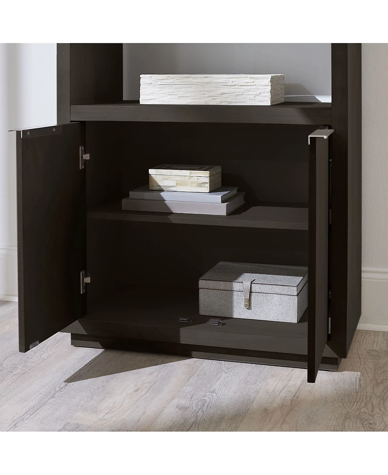 Tivie 74" Wood Floating Base Bookshelf