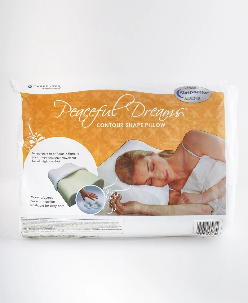 Peaceful Dreams Memory Foam Pillow, Contour