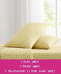 Betsey Johnson Sunflower Field Microfiber 3-Pc. Sheet Set, Twin