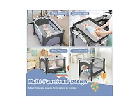 Multi-Functional Baby Playpen with Mattress and Removable Changing Table