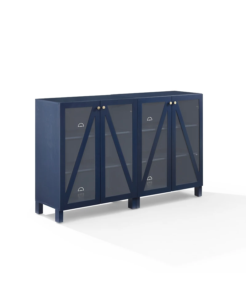 Crosley Furniture Cassai Piece Medium-Density Fiberboard (Mdf) Media Sideboard Cabinet Set