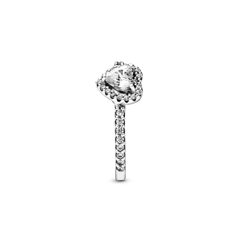Pandora Cubic Zirconia Timeless Elevated Heart Ring