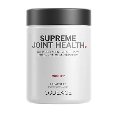 Codeage Supreme Joint Health, Uc-ii Collagen Capsules Type Ii, VitaCherry Sport Cherries, Boron, Calcium Fructoborate, Hyaluronic Acid, Turmeric, Brom