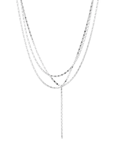 Unwritten Mirrored Layered Chain Y Necklace