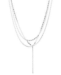 Unwritten Mirrored Layered Chain Y Necklace
