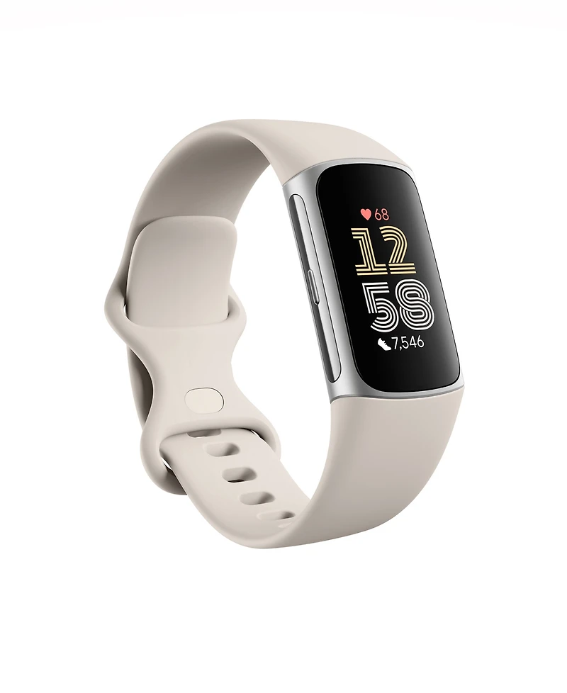 Fitbit Unisex Charge 6 Silicone Fitness Tracker Watch 36mm