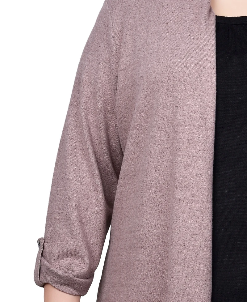 Ny Collection Plus Size 3/4 Sleeve Two in One Top