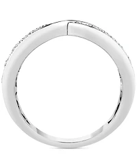 TruMiracle Diamond High-Polished Bowtie Contour Band (1/4 ct. t.w.) in 14K White Gold
