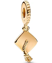 Pandora 14k Gold-Plated Unique Metal Blend Graduation Cap Dangle Charm
