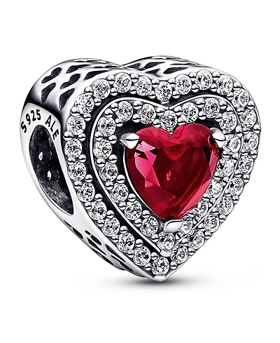 Pandora Mixed Stone Sparkling Levelled Heart Charm