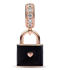 Pandora Cubic Zirconia Love Padlock Dangle Charm