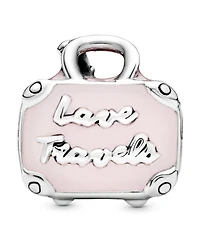 Pandora Sterling Silver Pink Travel Bag Charm