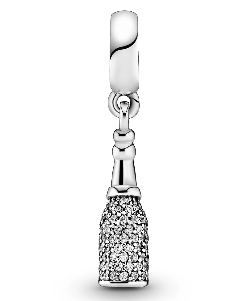 Pandora Cubic Zirconia Sparkling Wine Bottle Dangle Charm
