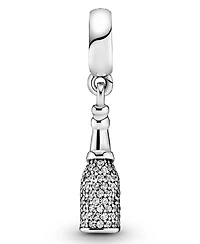Pandora Cubic Zirconia Sparkling Wine Bottle Dangle Charm